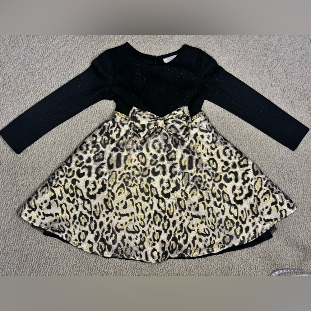 Sweet Heart Rose Dress Leopard/Cheetah print